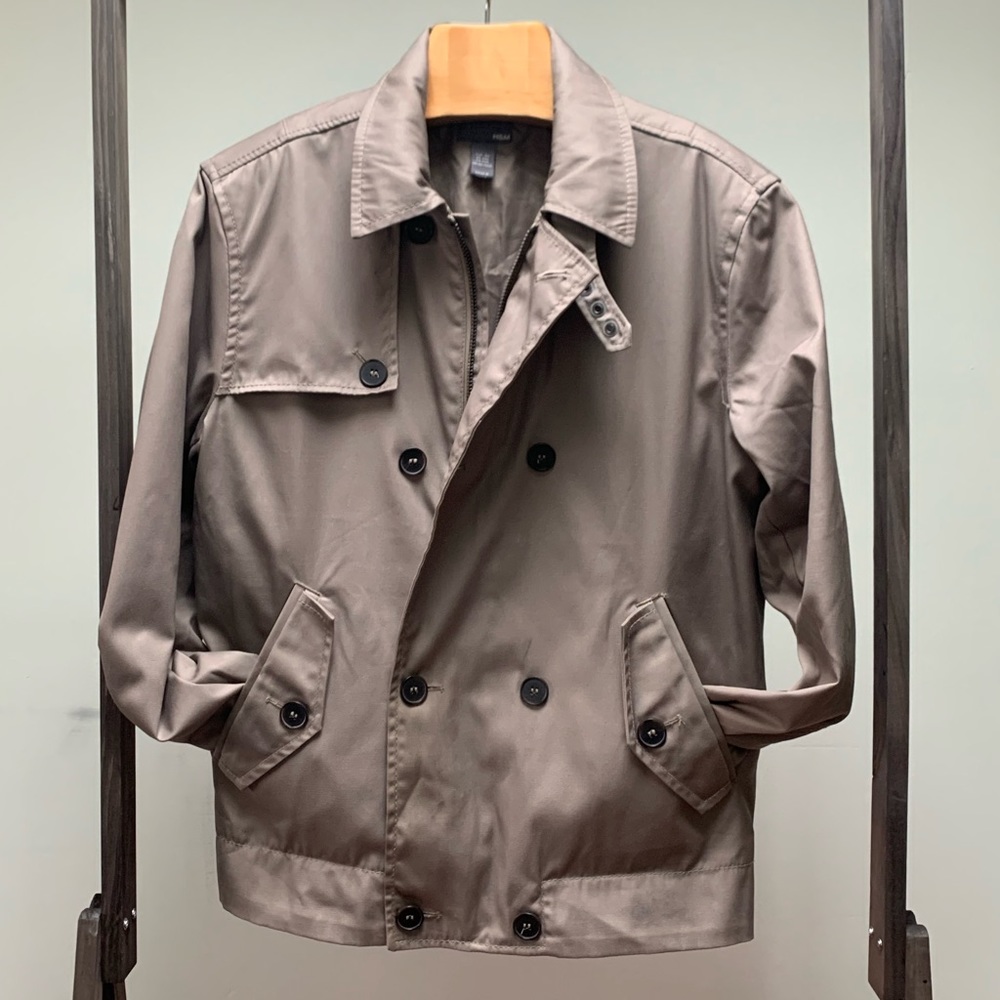 Double breasted waist high trench coat | 40R